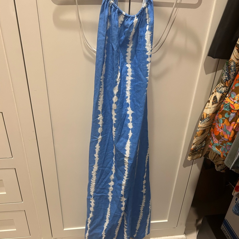Zara Blue and White Maxi Dress